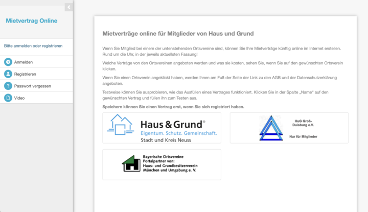 Mietvertrag
